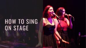 singing on stage