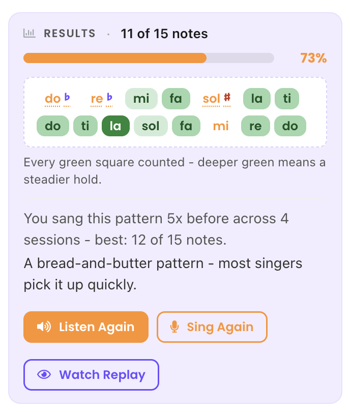 feedback Singing Carrots AI Vocal Coach